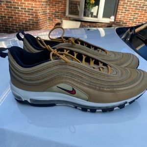 Nike Air Max 97 Metallic Gold Size 14